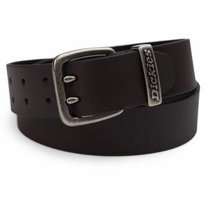 Dickies Brown Big & Tall 2XL Double Prong Bridle Leather Belt